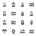 Family members vector icons set Royalty Free Stock Photo