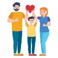 family members Vector Illustration icon which can be easily modified Royalty Free Stock Photo