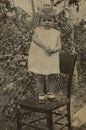 Family Memories: Little Girl on a Chair