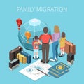 Family Migration Isometric Composition