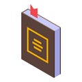 Family moments photo book icon, isometric style