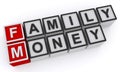 Family money word block