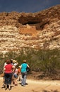 Family at Montezuma's Castle Royalty Free Stock Photo