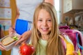 Family - mother making breakfast for school