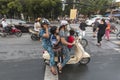 Family on the motorbike in Ho Chi Minh, Vietnam