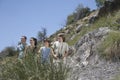 Family In Mountains Looking At View Royalty Free Stock Photo