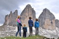 Family in mountains Royalty Free Stock Photo