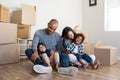 Family moving home Royalty Free Stock Photo