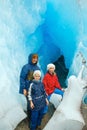 Family near Nigardsbreen glacier (Norway) Royalty Free Stock Photo