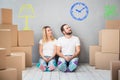 Family New Home Moving Day House Concept Royalty Free Stock Photo