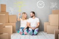 Family New Home Moving Day House Concept Royalty Free Stock Photo