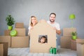 Family New Home Moving Day House Concept Royalty Free Stock Photo