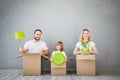 Family New Home Moving Day House Concept Royalty Free Stock Photo