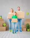 Family New Home Moving Day House Concept Royalty Free Stock Photo