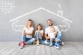 Family New Home Moving Day House Concept Royalty Free Stock Photo