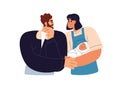 Family with newborn baby. Parents and new born kid. Mother, father holding infant. Happy mom, dad, love couple with