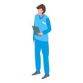 Family nurse icon, isometric style Royalty Free Stock Photo