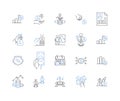 Family Office line icons collection. Wealth, Investments, Succession, Estate, Trust, Legacy, Philanthropy vector and