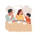 Family outing isolated cartoon vector illustration. Royalty Free Stock Photo