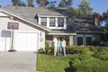 Family Outside There House Royalty Free Stock Photo