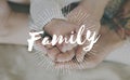 Family parentage home love together word Royalty Free Stock Photo