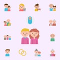 family, parents, baby cartoon icon. family icons universal set for web and mobile Royalty Free Stock Photo