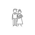 Family, parents, baby icon. Element of family life icon. Thin line icon for website design and development, app development.