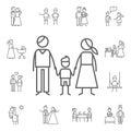 Family, parents, baby icon. Family life icons universal set for web and mobile