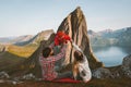 Family parents mother and father with baby playing outdoor active healthy lifestyle Royalty Free Stock Photo