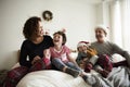 Family People enjoying Christmas holiday Royalty Free Stock Photo