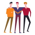 Family people vector brothers or friends embracing