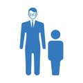 Family, persons, friends icon. Blue color vector