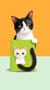 Cute animal domestic cat cat pet illustration Royalty Free Stock Photo