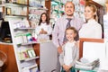 Family in the pharmacy Royalty Free Stock Photo