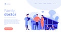 Family doctor concept landing page.