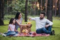 Family on picnic