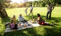 Family Picnic Outdoors Togetherness Relaxation Concept