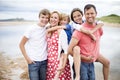 Family picture at the beach