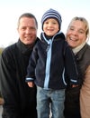 Family picture - parents with 2 year old son -