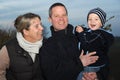 Family picture - parents with 2 year old son -