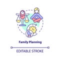 Family planning concept icon Royalty Free Stock Photo
