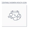 Family planning line icon