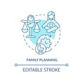 Family planning turquoise concept icon Royalty Free Stock Photo