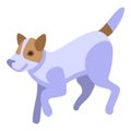 Family playful dog icon, isometric style