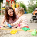 Family on playground