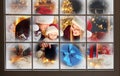 Family playing with gifts on the floor indoors on Christmas Day Royalty Free Stock Photo