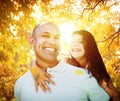 Family Playing Outdoors Children Autumn Concept Royalty Free Stock Photo