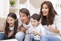 Family Playing Video Console Games Royalty Free Stock Photo