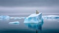 Family of polar bears standing on snow