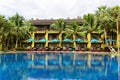 Family pool at a tropic beach resort